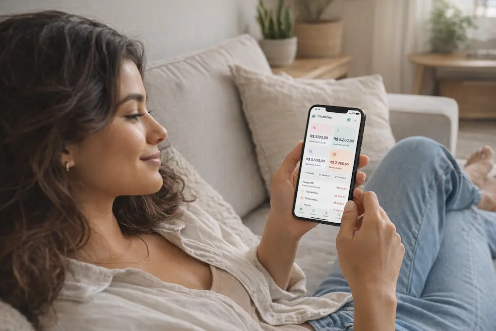 Mockup principal do FinanZen PRO
